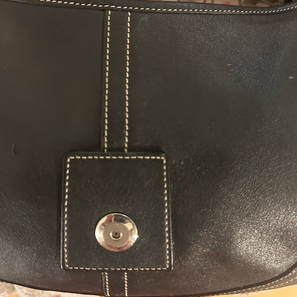 Vintage Y2K Coach Soho 9248 Black Leather Shoulder Bag Large Size - Picture 7 of 10
